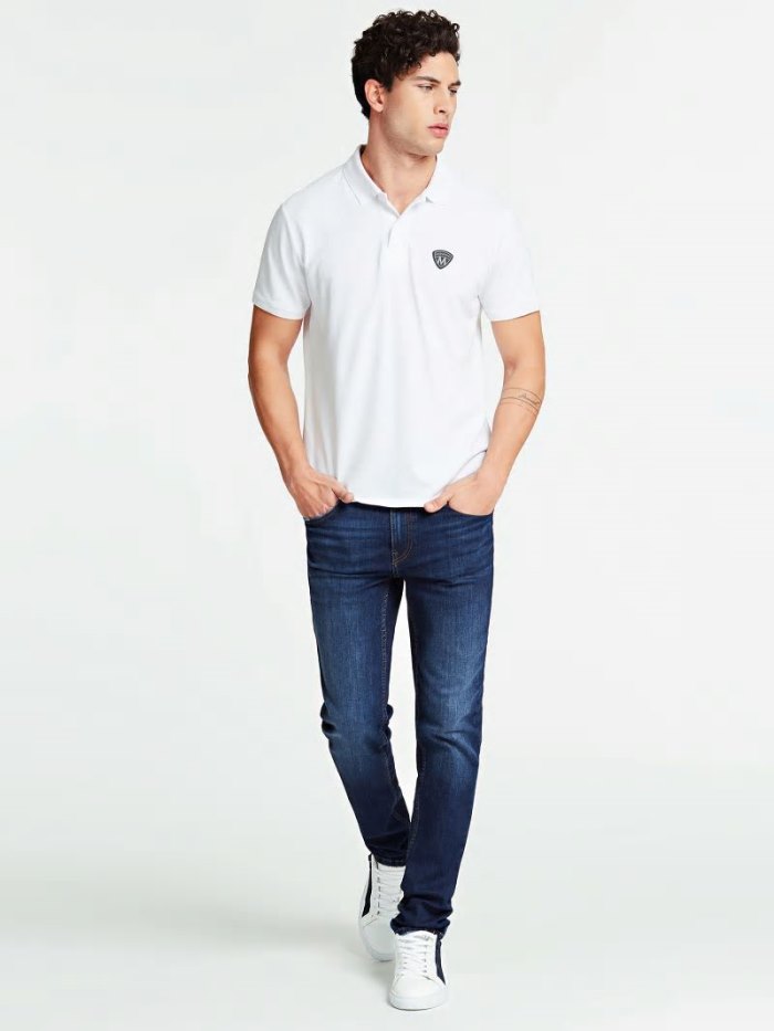 Férfi Guess Marciano Slim Fit Ruházat Kék | HU-471220