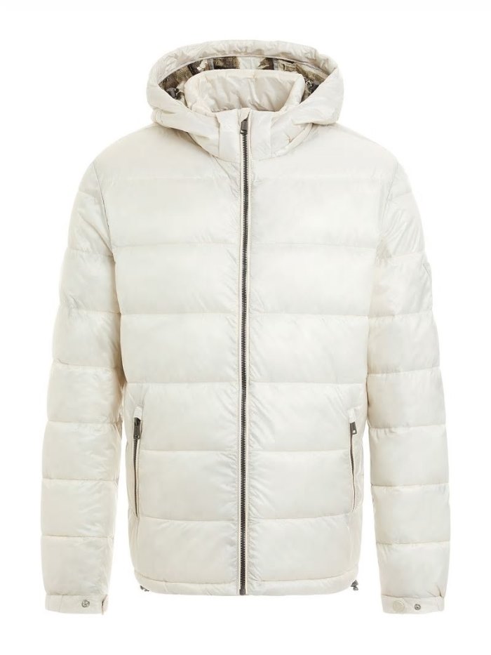 Férfi Guess Super Light Puffer Jacket Fehér | HU-012155