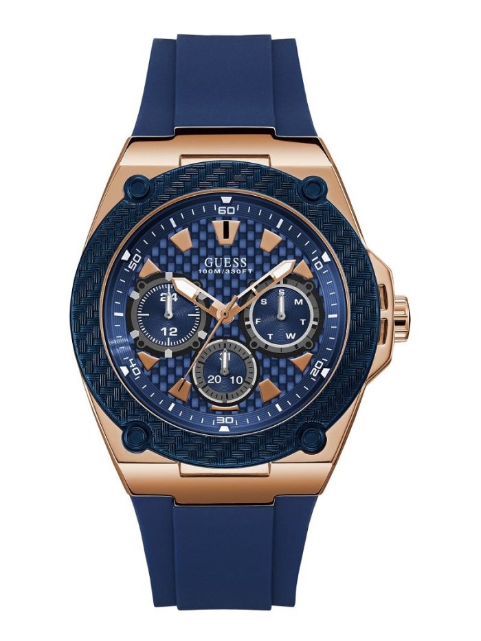 Férfi Guess Szilikon Multi-function Óra Kék | HU-841135