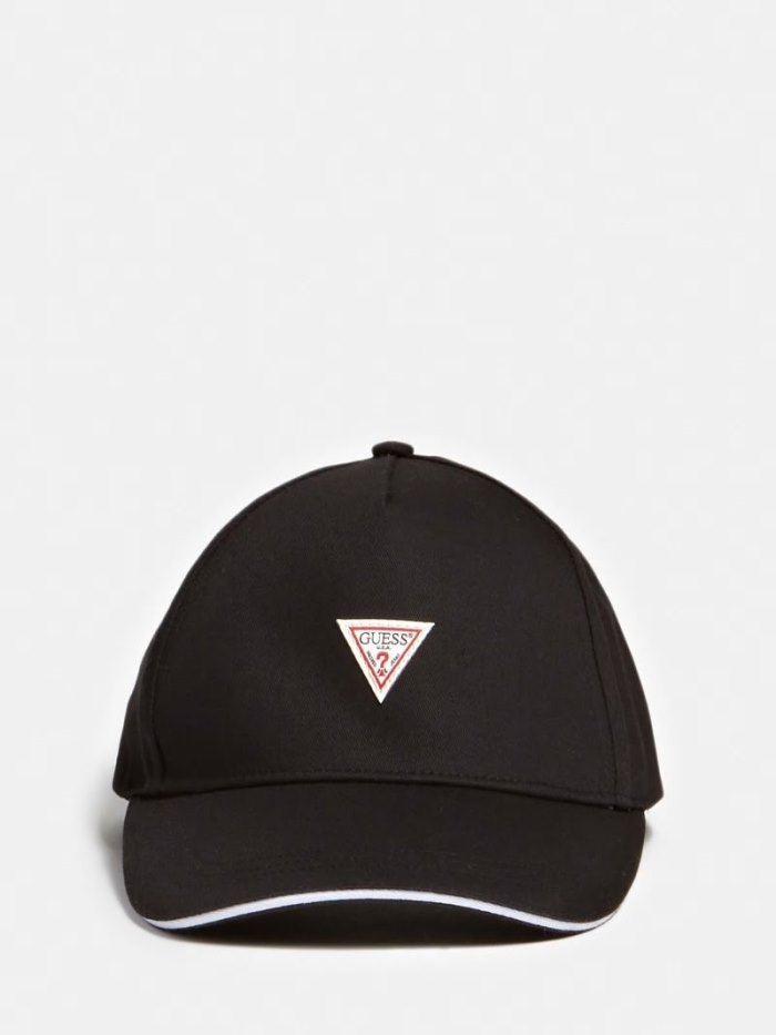 Férfi Guess Triangle Logo Baseball Cap Fekete | HU-762065