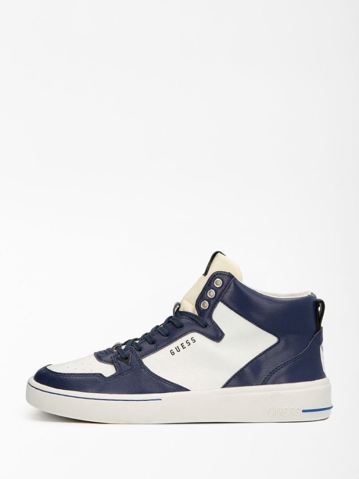 Férfi Guess Verona Mid Sport High Top Sneakers Világos Kék | HU-204832