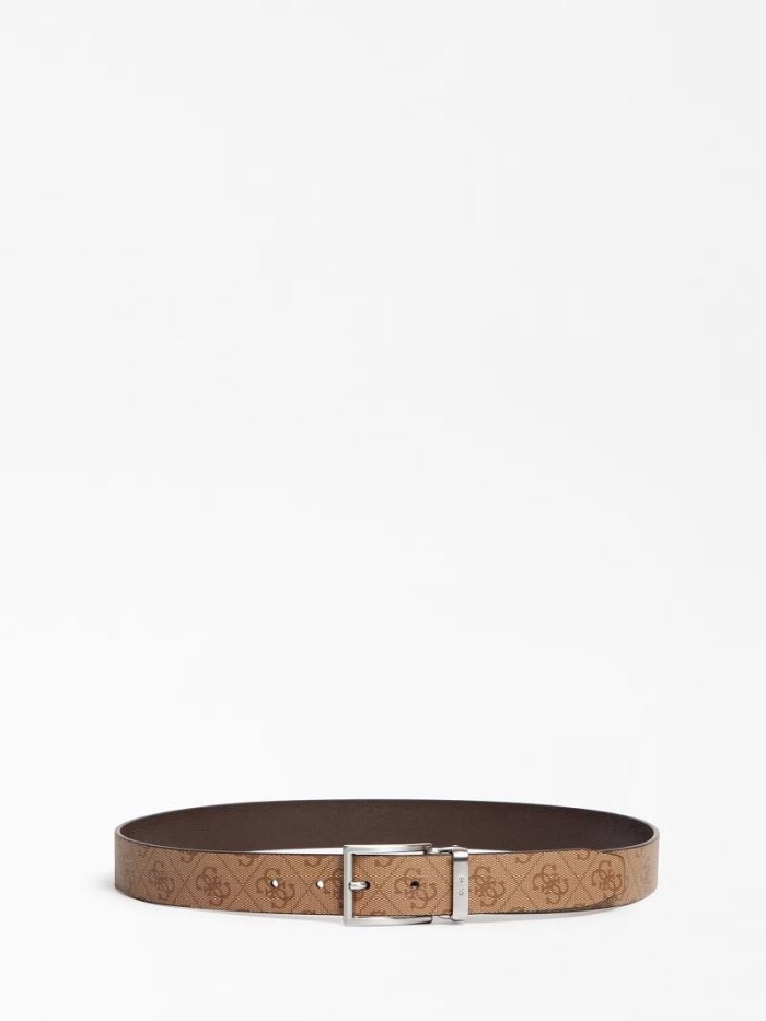 Férfi Guess Vezzola 4g Logo Belt Öv Bézs | HU-575581