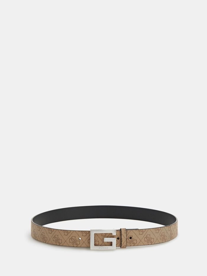 Férfi Guess Vezzola 4g Logo Belt Öv Bézs | HU-667000