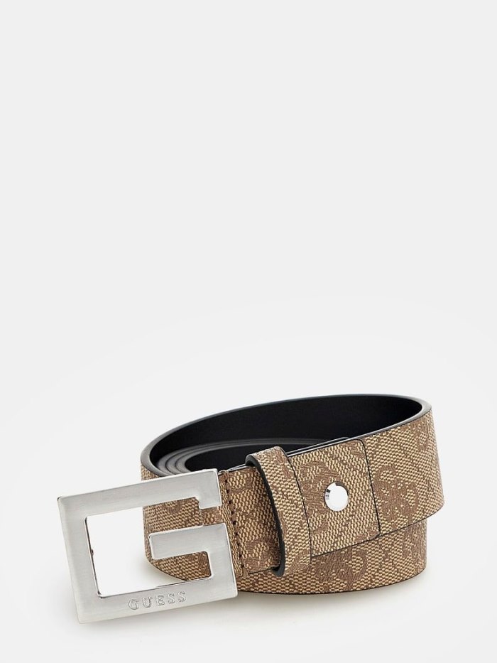 Férfi Guess Vezzola 4g Logo Belt Öv Bézs | HU-667000