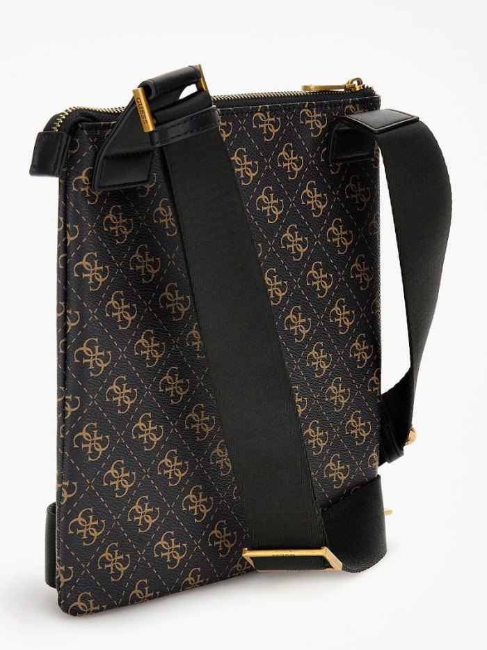 Férfi Guess Vezzola Smart 4g Logo Crossbody Táska Barna | HU-377630