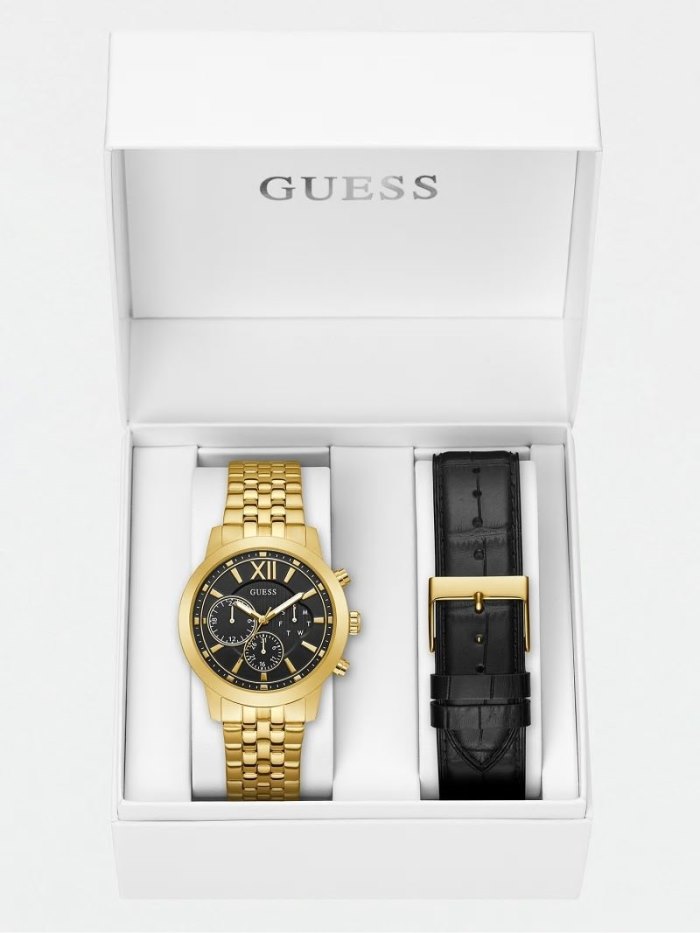 Férfi Guess Watch Box Sets Fekete | HU-291586