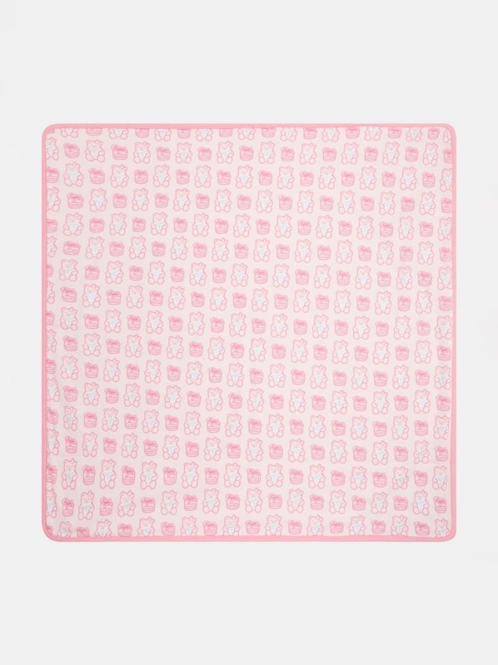 Gyerek Guess All Over Logo Baby Towel Rózsaszín | HU-859829