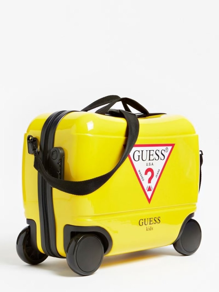 Gyerek Guess Elisabetta Triangle Logo Trolley Kézipoggyász Sárga | HU-110952