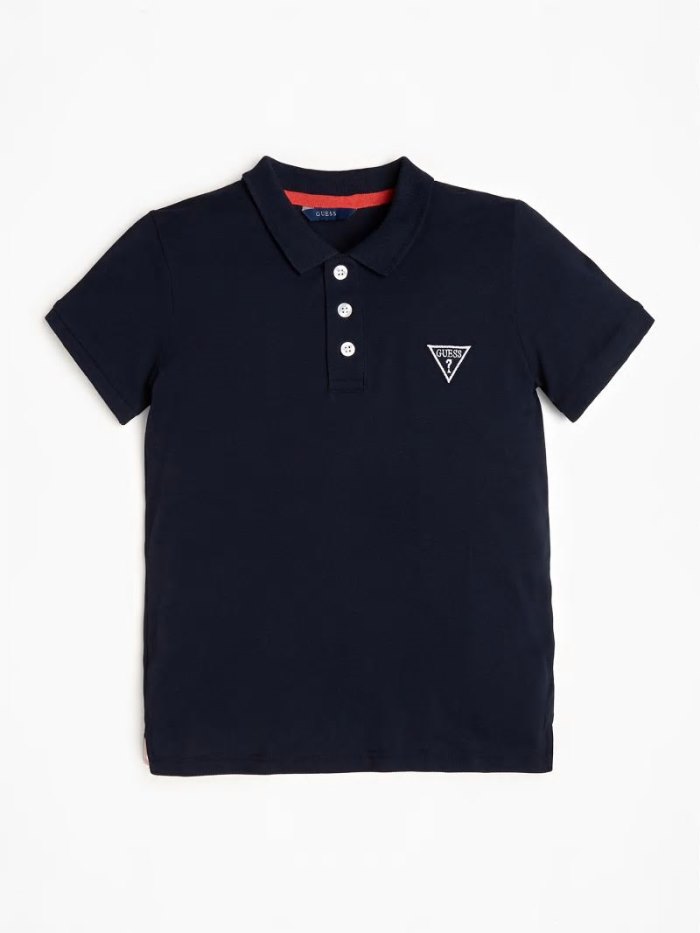 Gyerek Guess Front Logo Polo Pólóing Kék | HU-114080