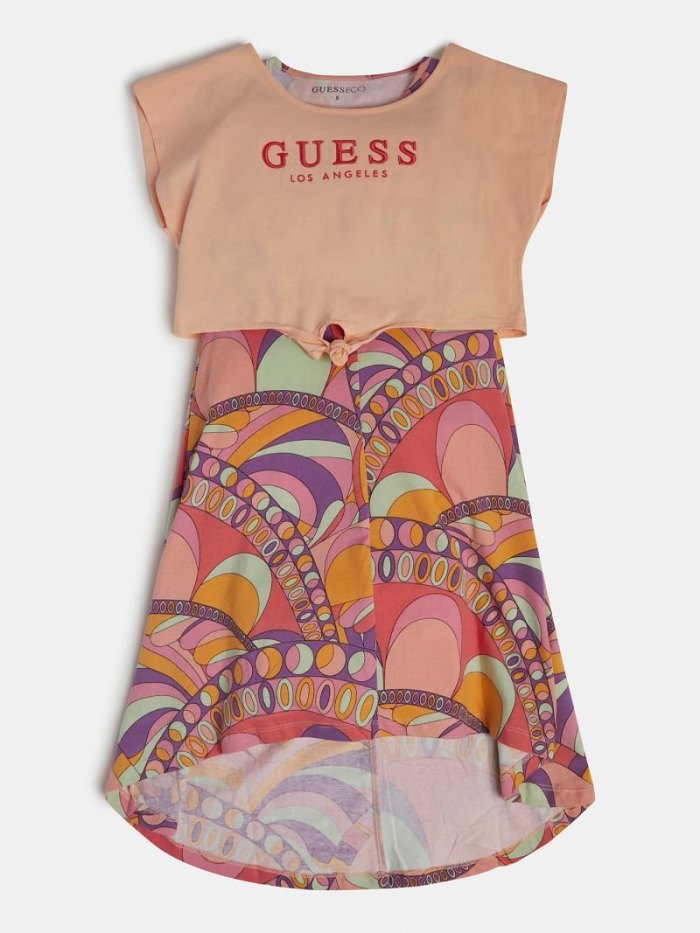 Gyerek Guess Front Logo Ruha Rózsaszín | HU-756694