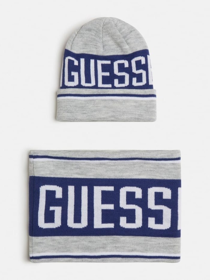 Gyerek Guess Hat And Scarf Sets Szürke | HU-455328