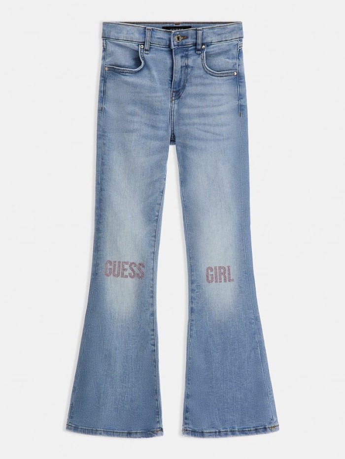 Gyerek Guess Logo Flare Ruházat Világos Kék | HU-277165