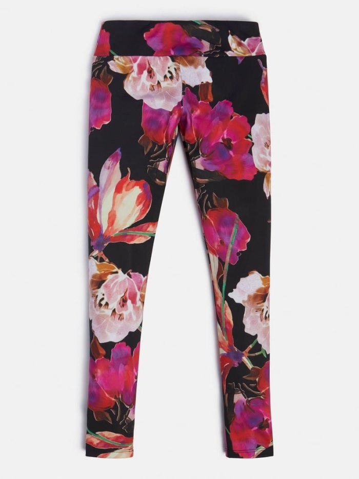 Gyerek Guess Nadrág Floral Print Leggings Rózsaszín | HU-171558