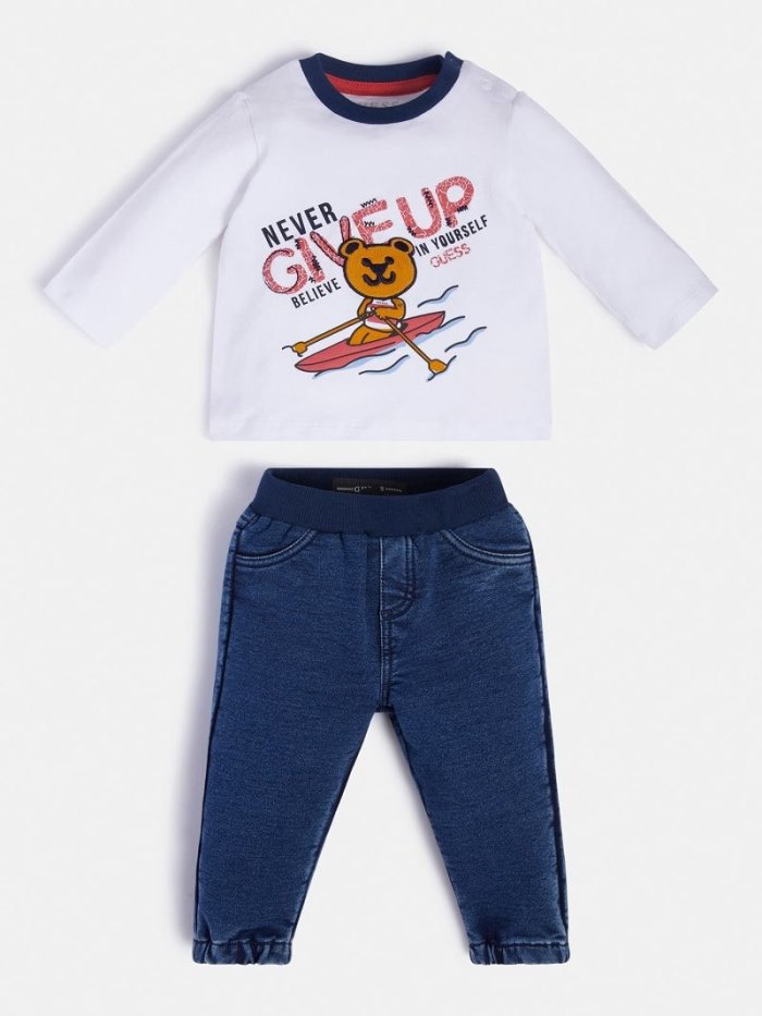 Gyerek Guess T-shirt And Pant Sets Fehér | HU-838464