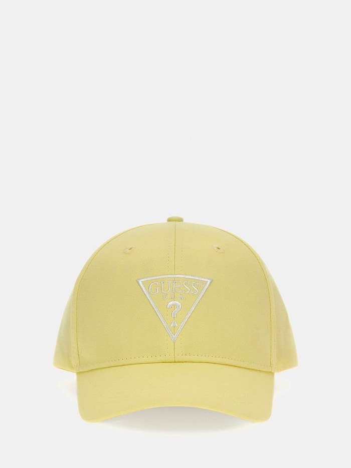 Gyerek Guess Triangle Logo Baseball Cap Sárga | HU-202482