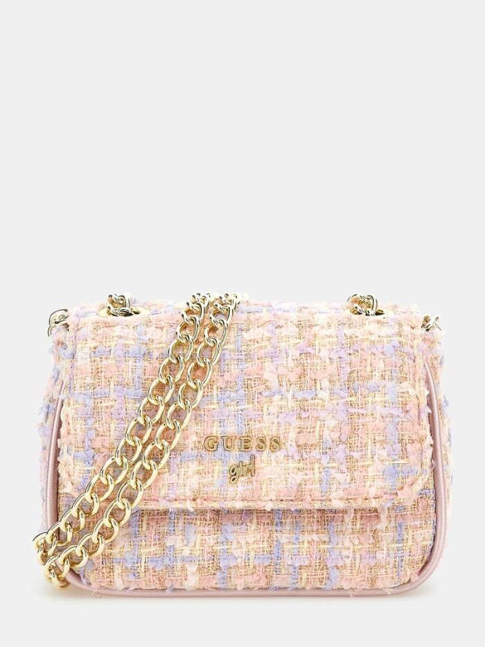 Gyerek Guess Tweed Mini Crossbody Táska Színes | HU-164139