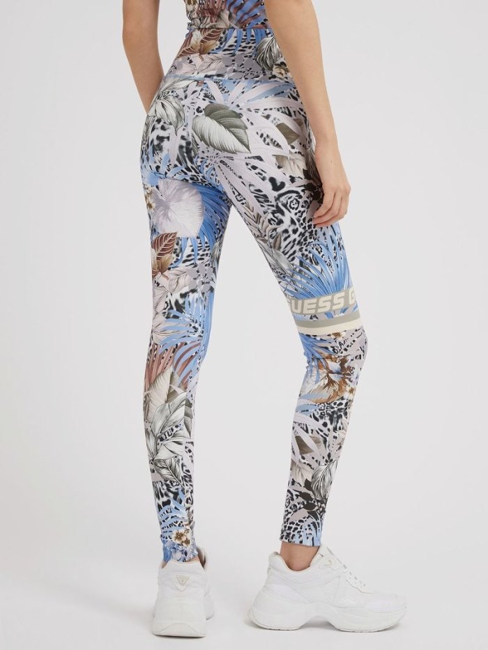 Női Guess All Over Print Leggings Színes | HU-962663