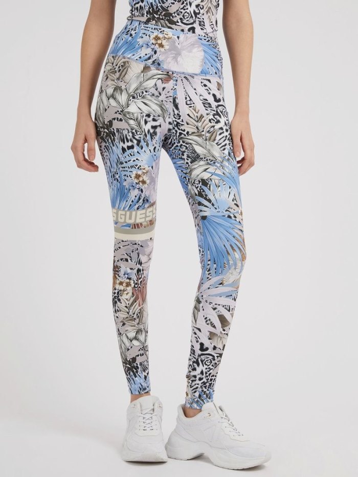 Női Guess All Over Print Leggings Színes | HU-962663