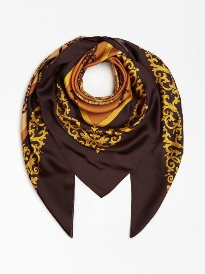 Női Guess Baroque Print Neckerchief Fehér | HU-716408