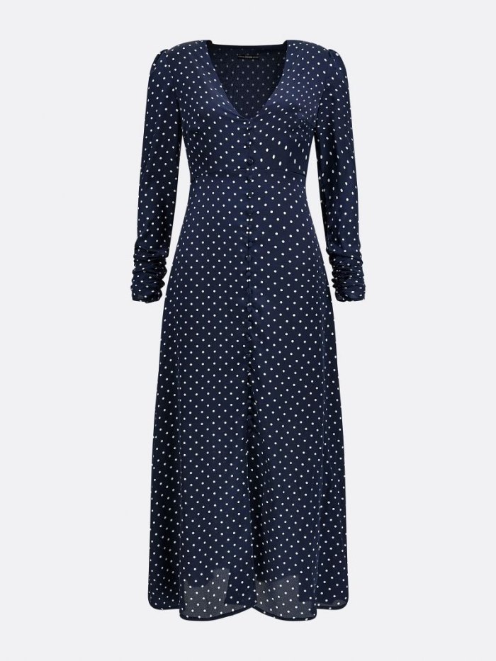 Női Guess Dots Print Ruha Kék | HU-108934