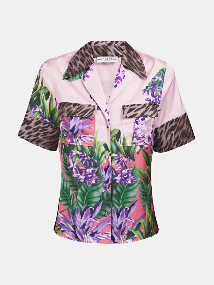 Női Guess Floral Print Ingek Rózsaszín | HU-334501