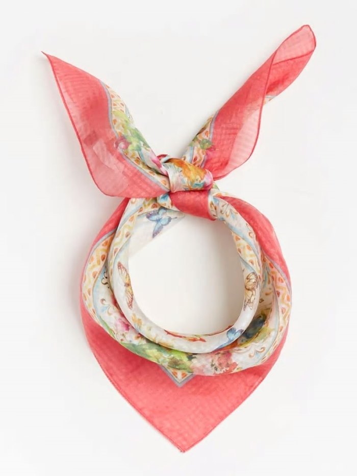 Női Guess Floral Print Neckerchief Fukszia | HU-161411