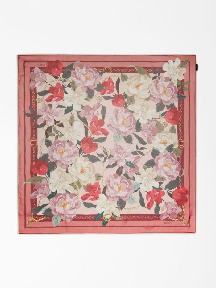 Női Guess Floral Print Neckerchief Rózsaszín | HU-794922