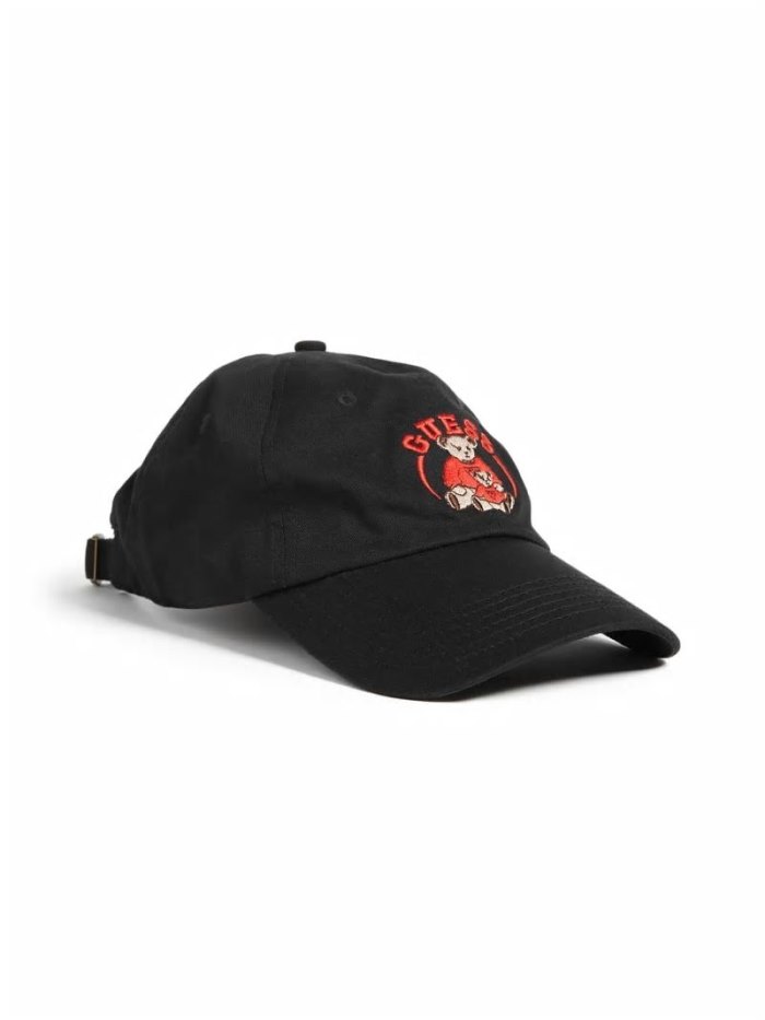 Női Guess Front-logo Baseball Cap Fekete | HU-727518