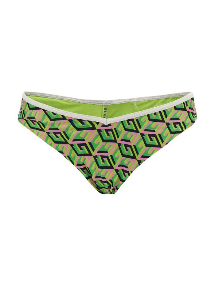 Női Guess G Cube Brief Bikini Alsó Zöld | HU-971106