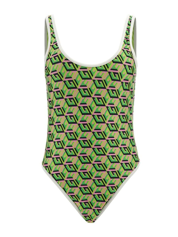 Női Guess G Cube Sportos One Piece Swimsuits Zöld | HU-239066