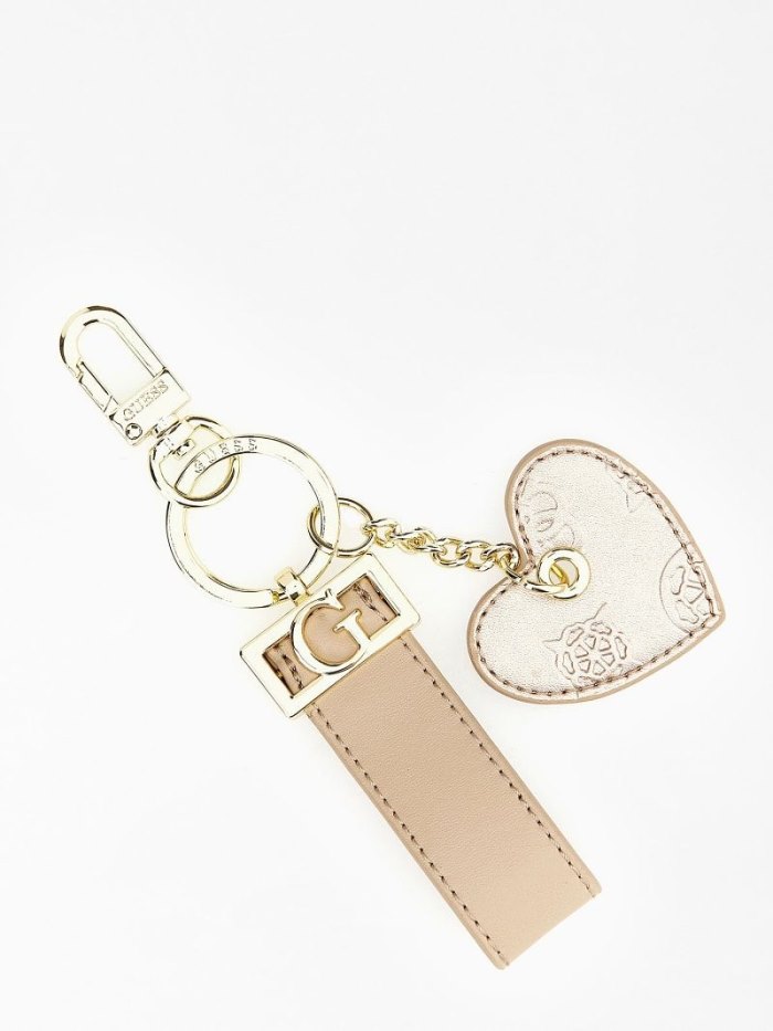 Női Guess Heart Charm Kulcstartó Arany | HU-142733