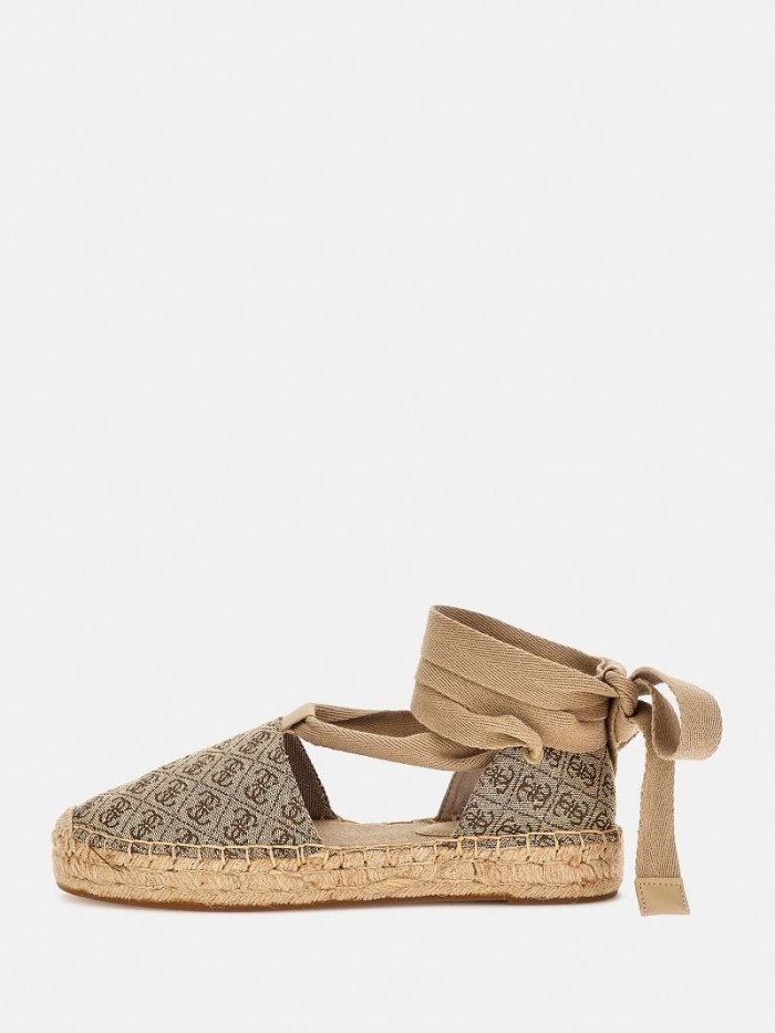 Női Guess Jalene 4g Logo Espadrille Bézs | HU-822808