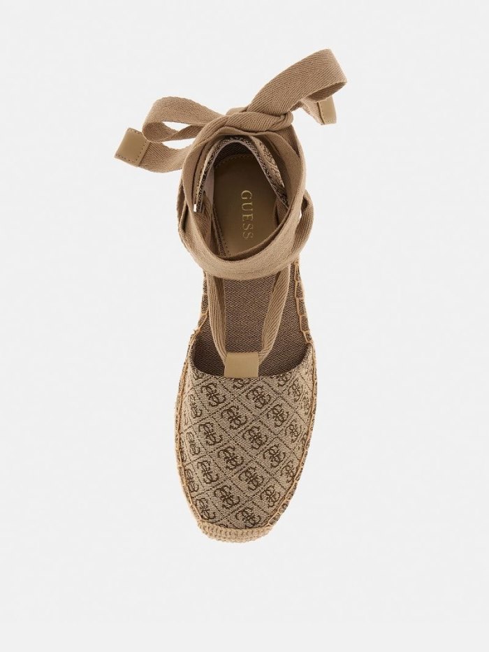 Női Guess Jalene 4g Logo Espadrille Bézs | HU-822808