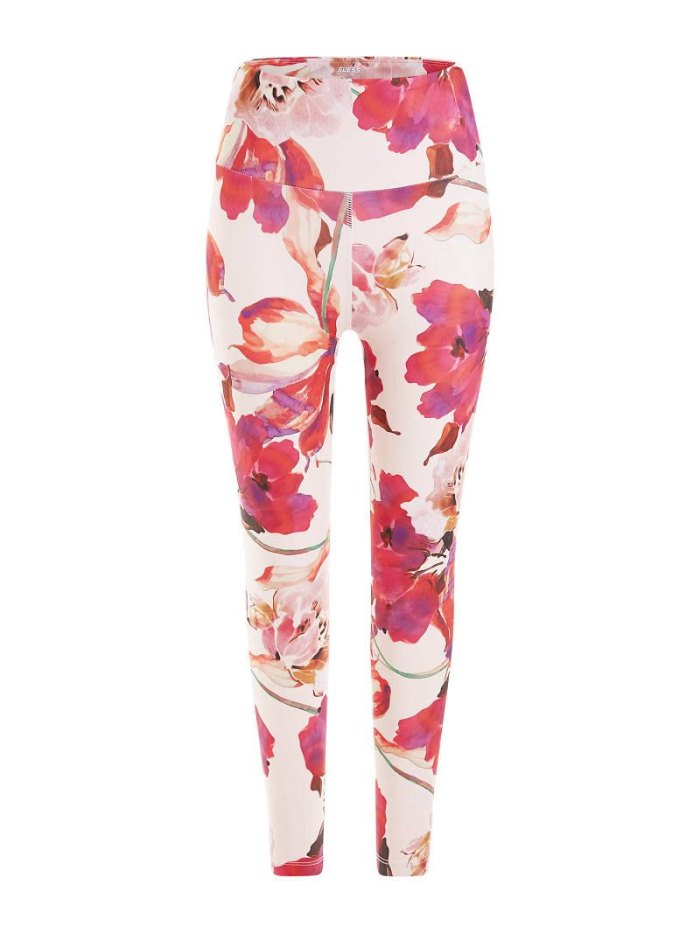 Női Guess Leggings All Over Floral Print Leggings Piros | HU-102257