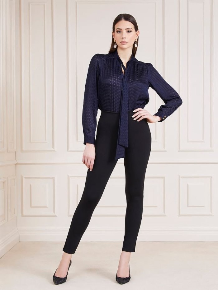 Női Guess Leggings Marciano Jane Ponte Leggings Fekete | HU-980748