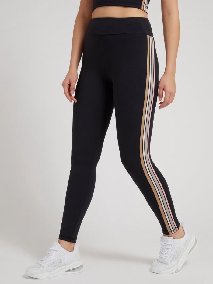 Női Guess Leggings Sideband Leggings Fekete | HU-905054