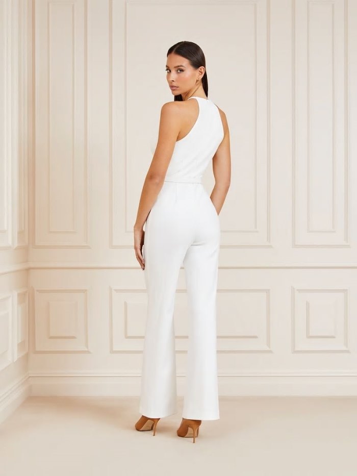 Női Guess Marciano Belted Jumpsuit Krém | HU-077497