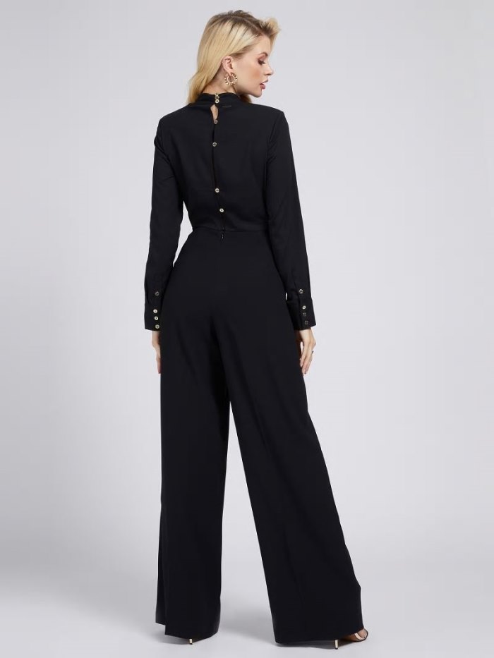 Női Guess Marciano Crepe Jumpsuit Fekete | HU-046862