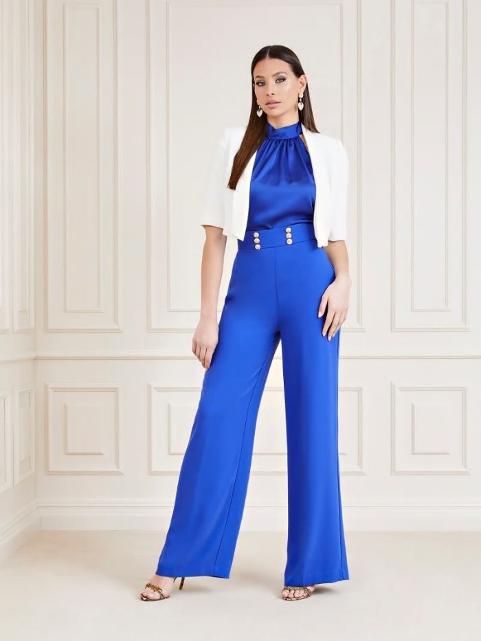 Női Guess Marciano Crop Blézerek Krém | HU-336324