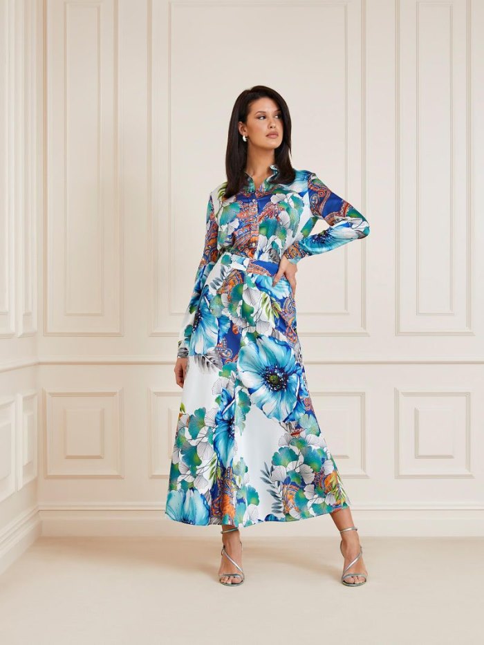 Női Guess Marciano Floral Print Szoknya Színes | HU-816291