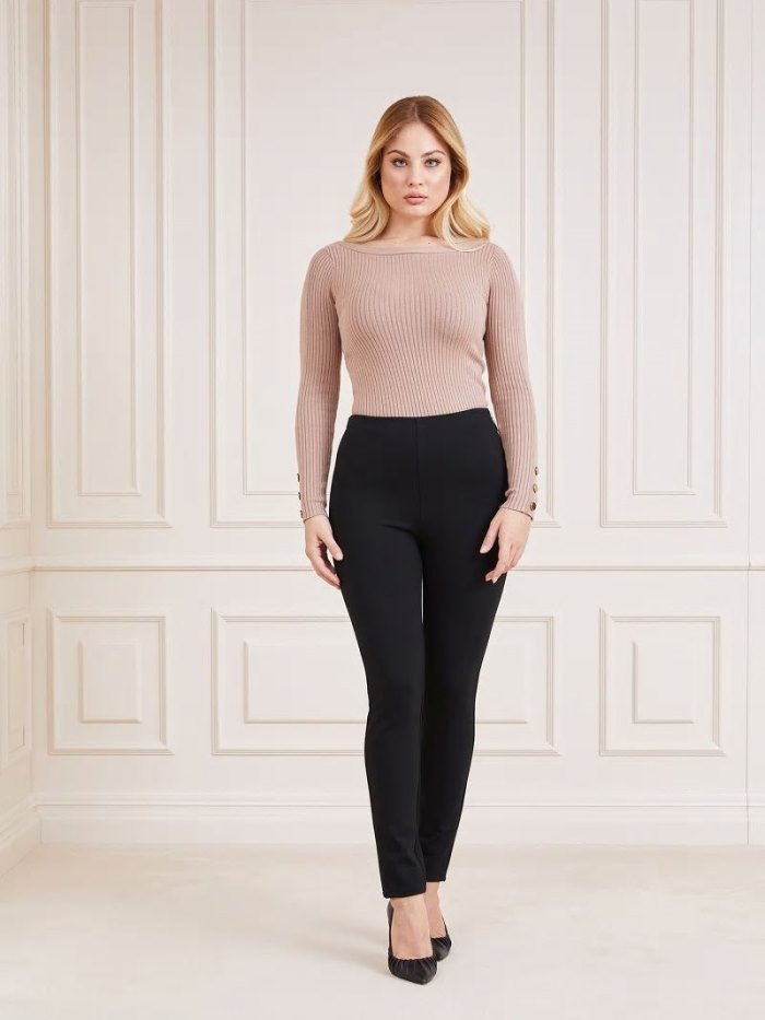 Női Guess Marciano Jane Ponte Leggings Fekete | HU-935531