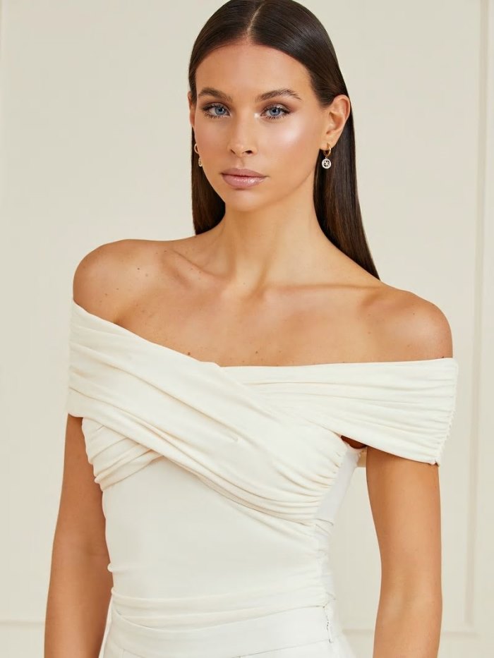 Női Guess Marciano Off-shoulder Body Body Fehér | HU-562128