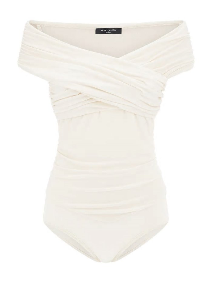 Női Guess Marciano Off-shoulder Body Body Fehér | HU-562128