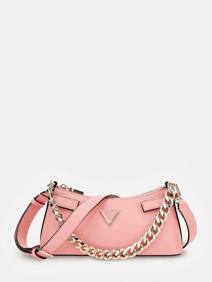 Női Guess Matilde Saffiano Crossbody Táska Rózsaszín | HU-320280