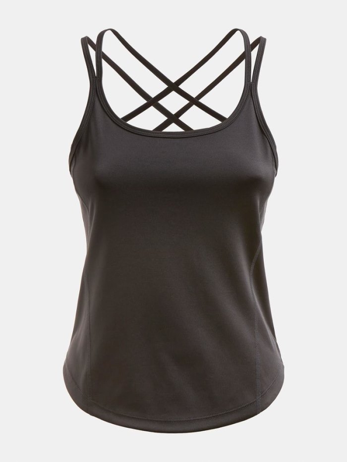 Női Guess Microfiber Tank Top Ujjatlan Póló Fekete | HU-459589