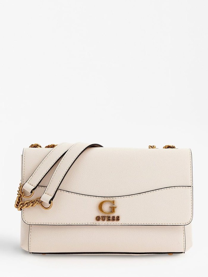 Női Guess Nell Crossbody Táska Fehér | HU-693765