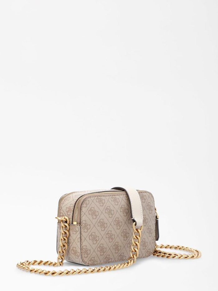 Női Guess Noelle 4g Logo Mini Crossbody Táska Barna | HU-039107