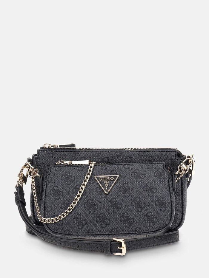 Női Guess Noelle 4g Logo Mini Crossbody Táska Szürke | HU-292354