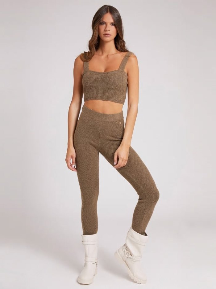 Női Guess Pulóver Leggings Zöld | HU-420193