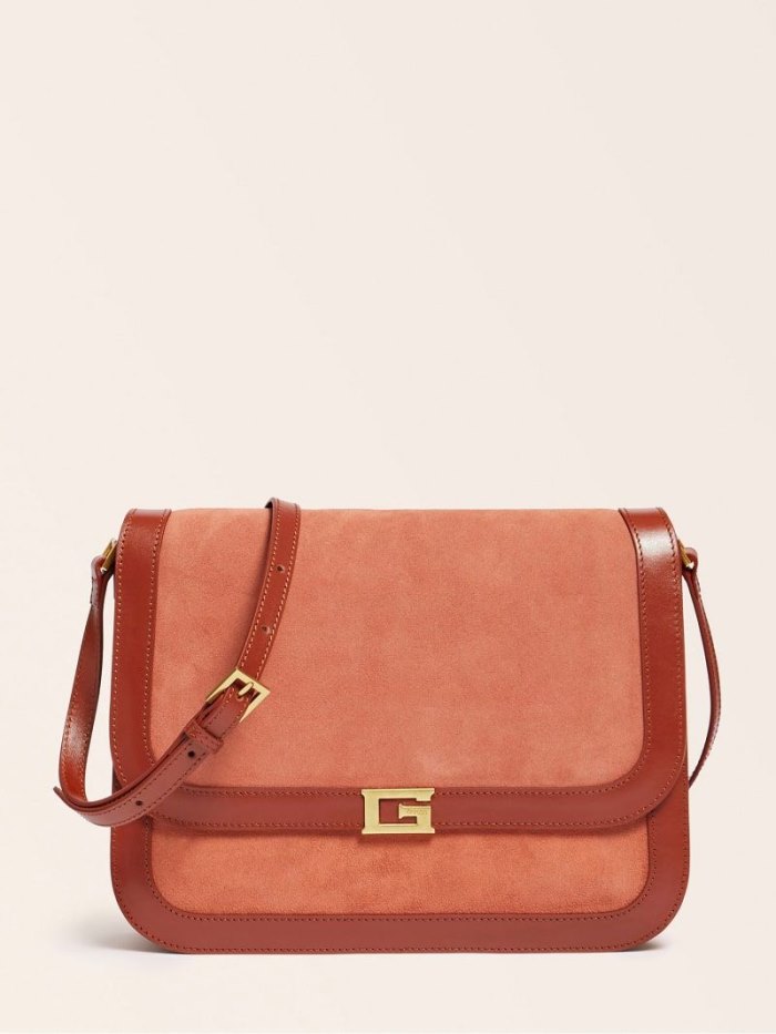 Női Guess Thea Luxe Real Bőr Crossbody Táska Narancssárga | HU-490981